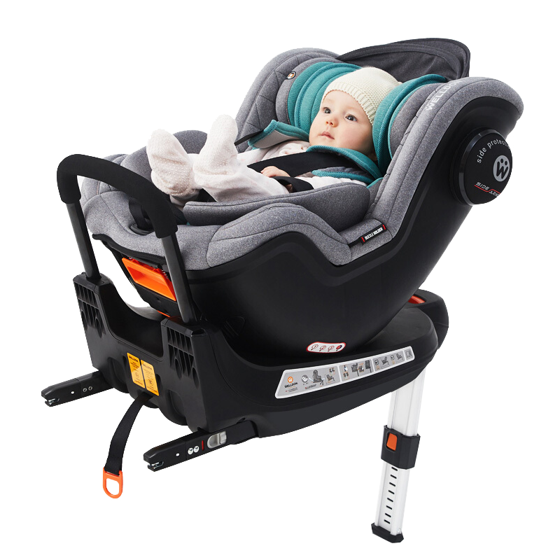 惠尔顿（Welldon）儿童安全座椅 360度旋转 0-4岁婴儿车载 正反调节 茧之爱2