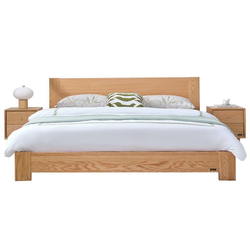 全友实木床-品质卓越的北欧原木风格床具