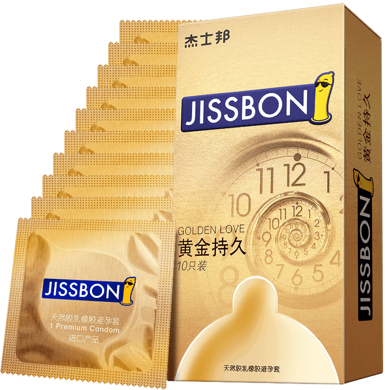 jissbon 杰士邦 持久系列 黄金持久安全套 10只