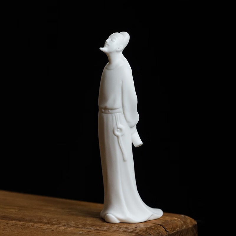 fw李白雕像古代人物陶瓷雕塑家居装饰工艺品客厅办公室书房桌面摆件 李白-白瓷款