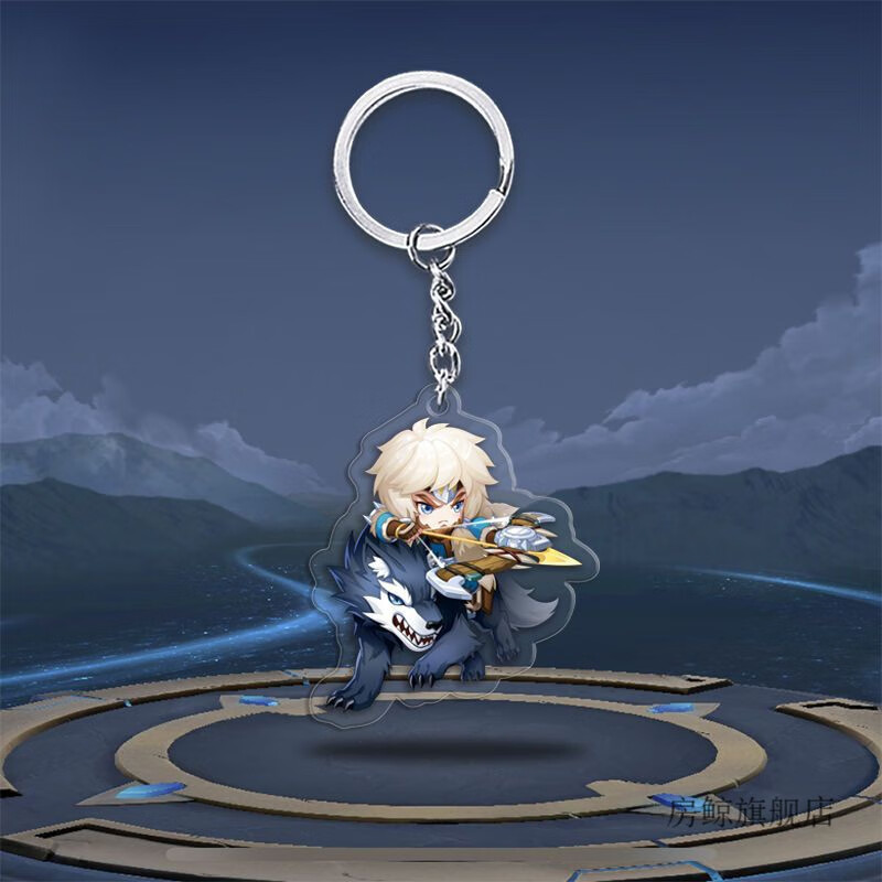 公孙离周边游戏周边英雄钥匙扣小挂件射手篇鲁班动漫周边q版 成吉思汗