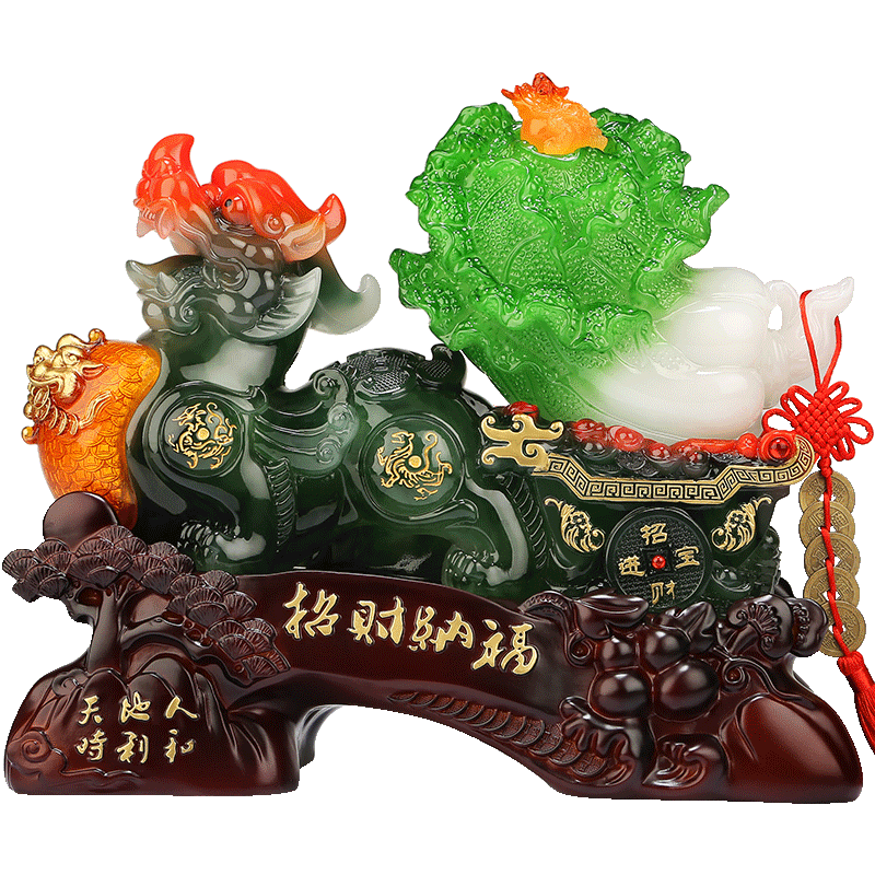 吉善堂开业礼品：稳定上涨的招财白菜摆件|怎么看装饰摆件的价格走势曲线