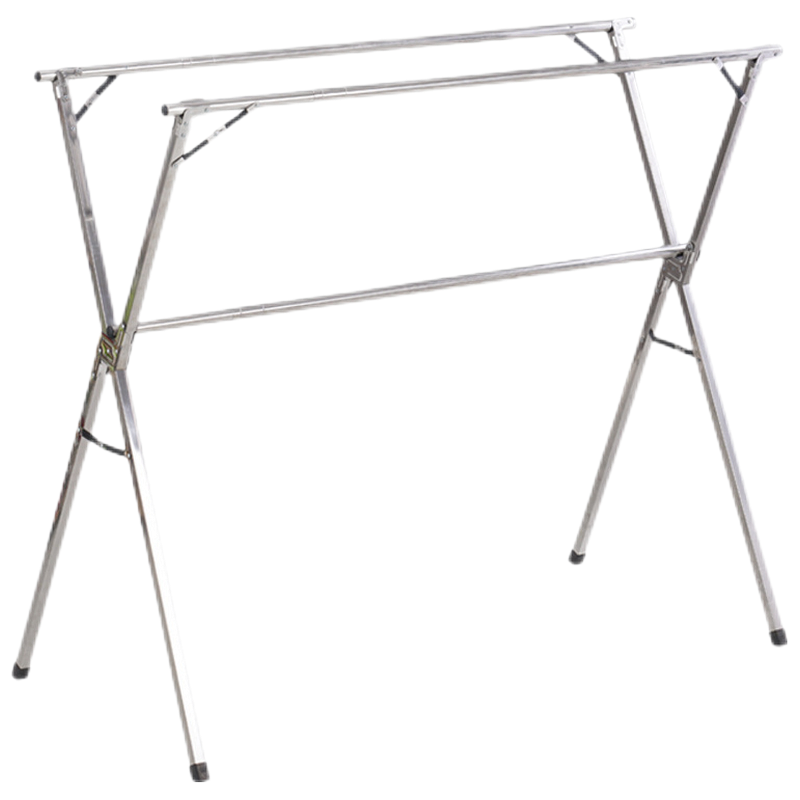 小梦 不锈钢户外晾衣架落地折叠家用室内外卧室阳台凉台伸缩晒衣架晒被子神器凉衣杆可移动X型挂衣架 旗舰款2.0米+三杆全钢带轮+20防风勾+12袜夹 全新加粗加厚