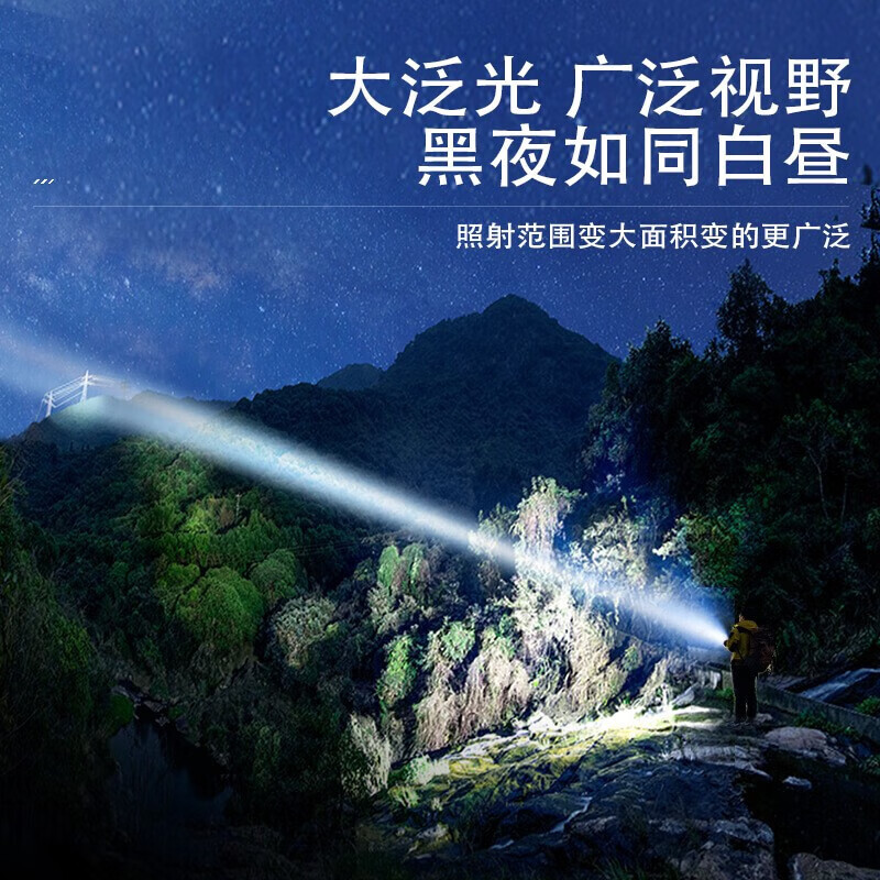 神火（SupFire）L16强光手电筒户外超亮穿天炮白激光长续航高流明家用变焦远射  L16-T【15w-3000mAh】