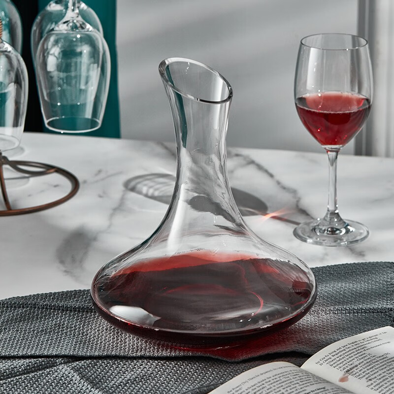 红酒醒酒器 手工吹制无铅水晶家用经典红酒醒酒器葡萄酒分酒器倒酒 