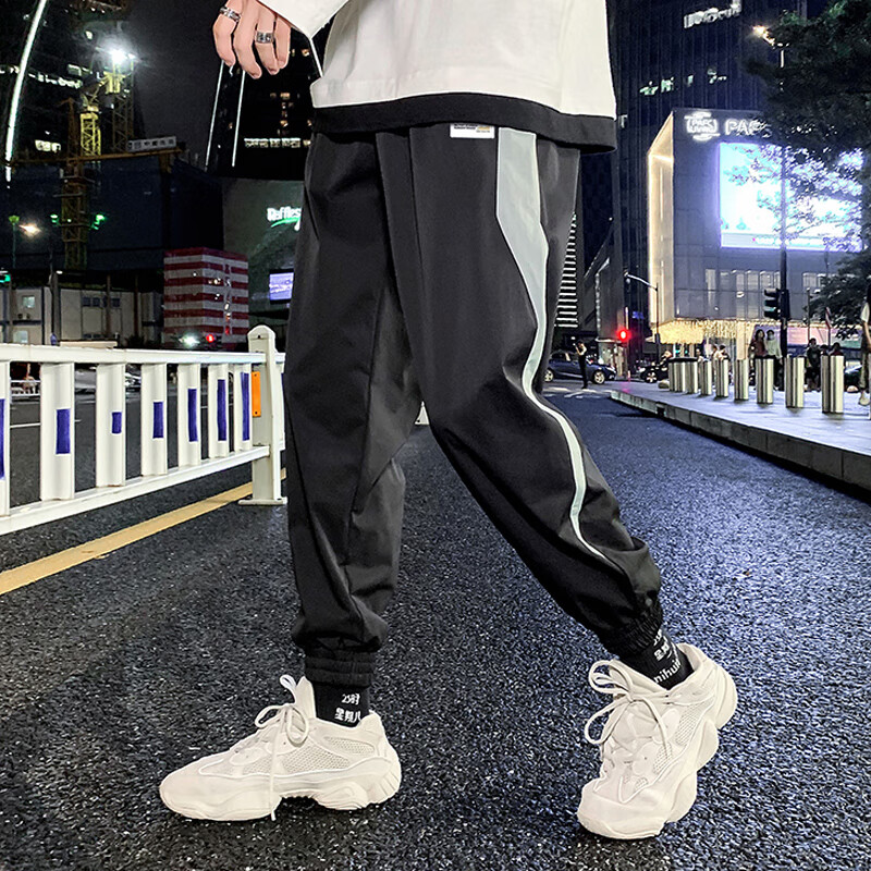 supreme)工装裤男女男女潮牌2023春秋季哈伦裤束脚休闲裤男士长裤子 k