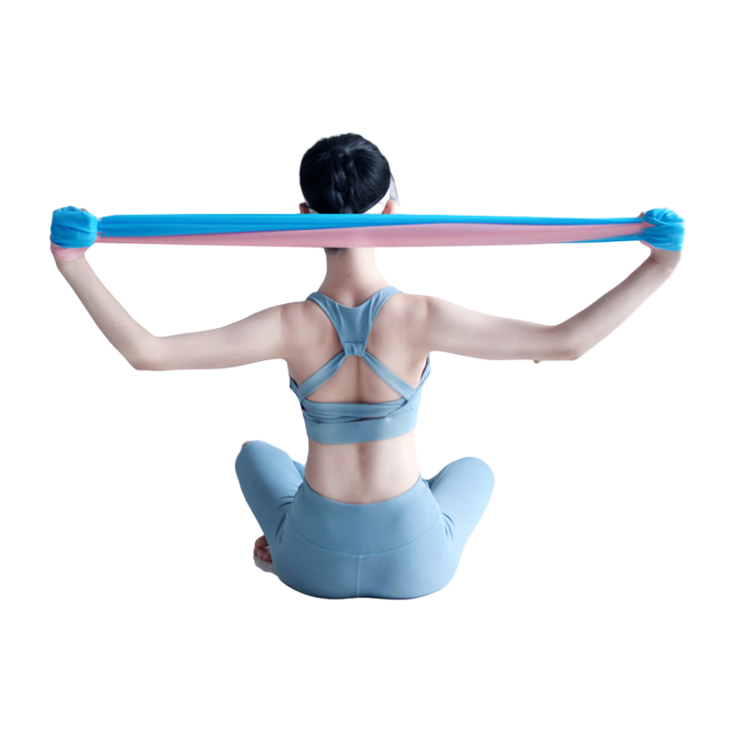 DLIWEIK 杜威克 弹力带瑜伽拉力绳男女健身阻力带运动拉伸力量伸展带蓝色18磅