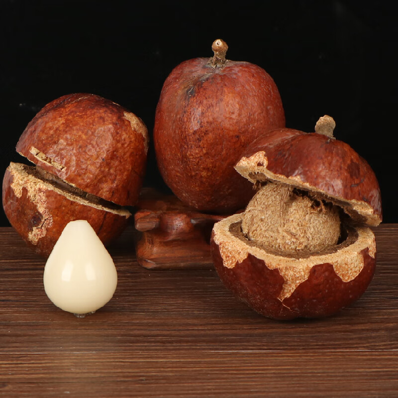 尊首菩提释迦菩提原果佛心果金包玉彩果老果子菩提子吊坠原料项链原子