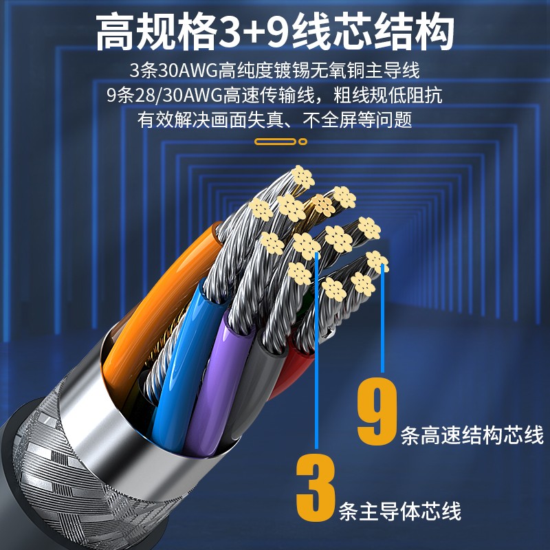 胜为（shengwei）VC-6050 3+9阻燃VGA高清信号连接线 5.0m 双磁环电脑电视连接线 显示器视频数据线