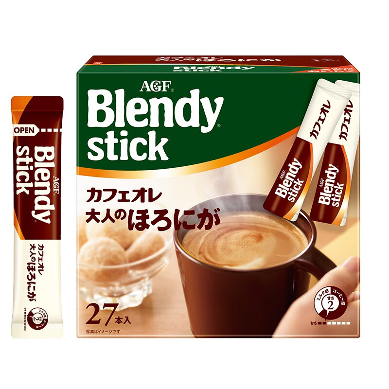 AGFBlendy牛奶速溶咖啡 新版咖啡 日本原装进口 微苦27条