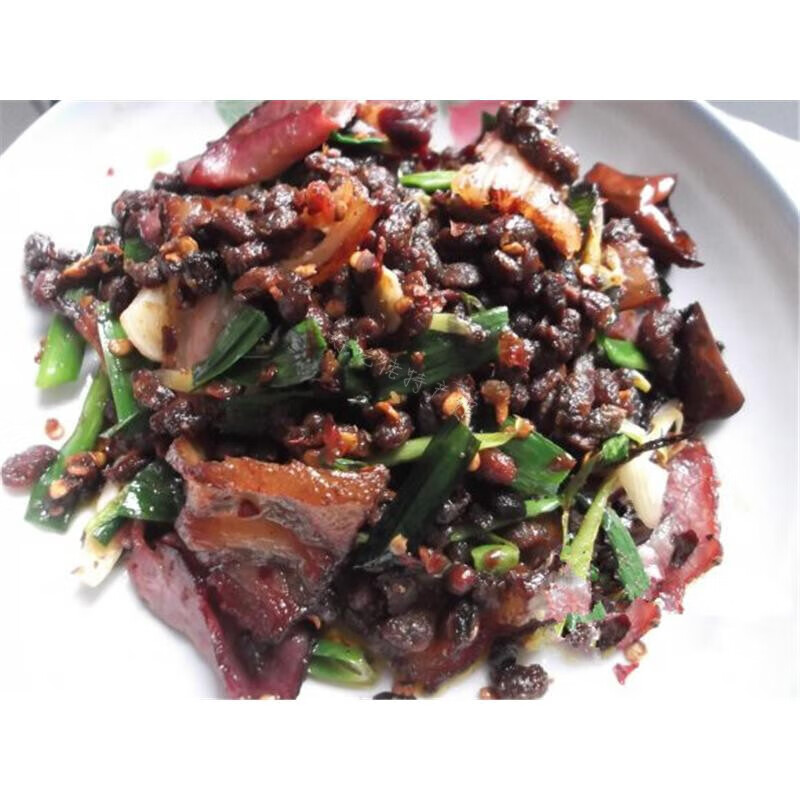 宜享健康陕南特产黑干豆豉农家手工陕西安康石泉汉阴原味散装干菜500g