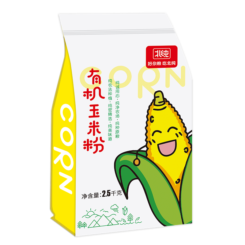 北純 有機玉米粉5斤/袋（ 棒子面 窩窩頭粉 純玉米面 雜糧面粉）