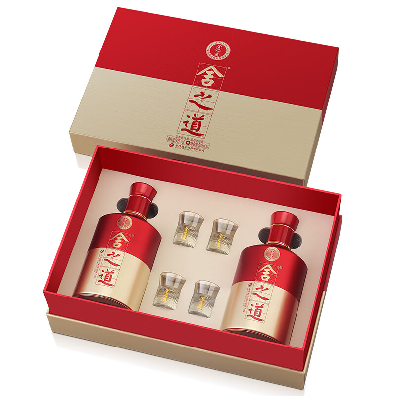 舍得舍得酒 舍之道礼盒 浓香型白酒 50度 500mL 2瓶 -礼盒装(赠礼袋)