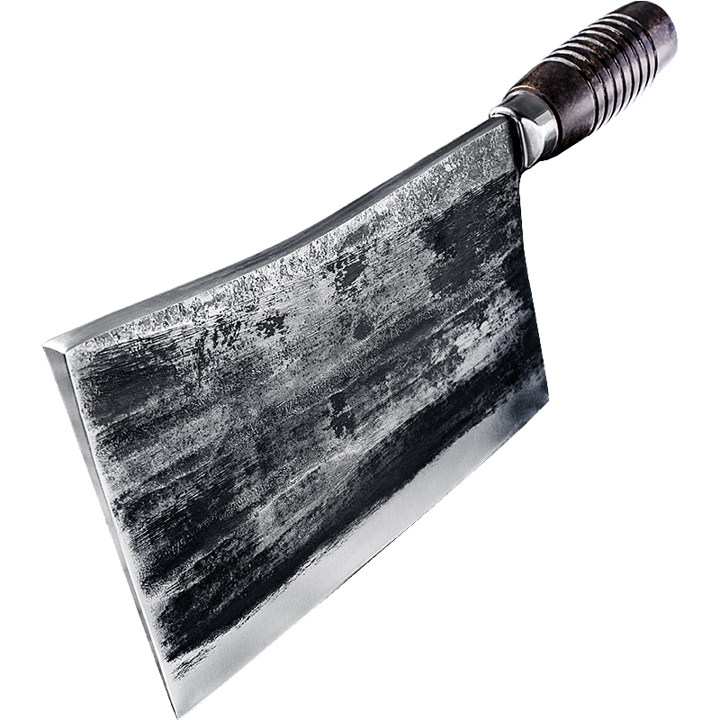 李麻子 烧腊刀熟食斩剁鸡鸭锻打手工九江弯菜刀厨师专用斩切两用商用 九江弯刀2号（大）