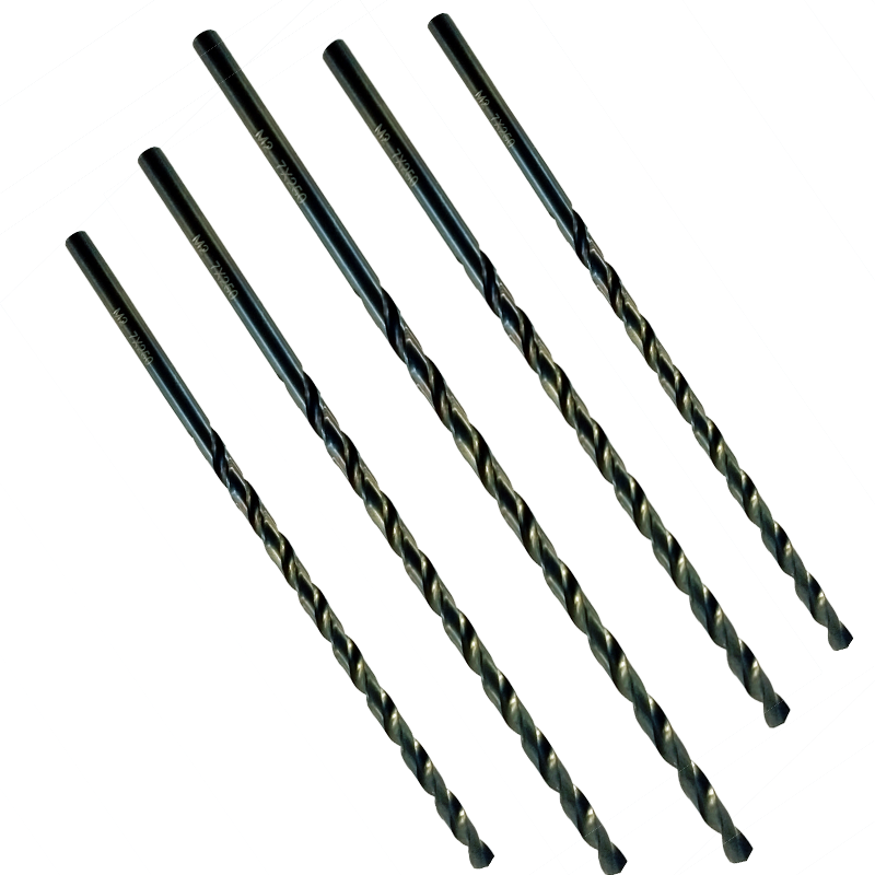 直柄加长麻花钻头特长钻咀黑色磨制深孔钻打孔钢铁硬长麻花钻 直径1.