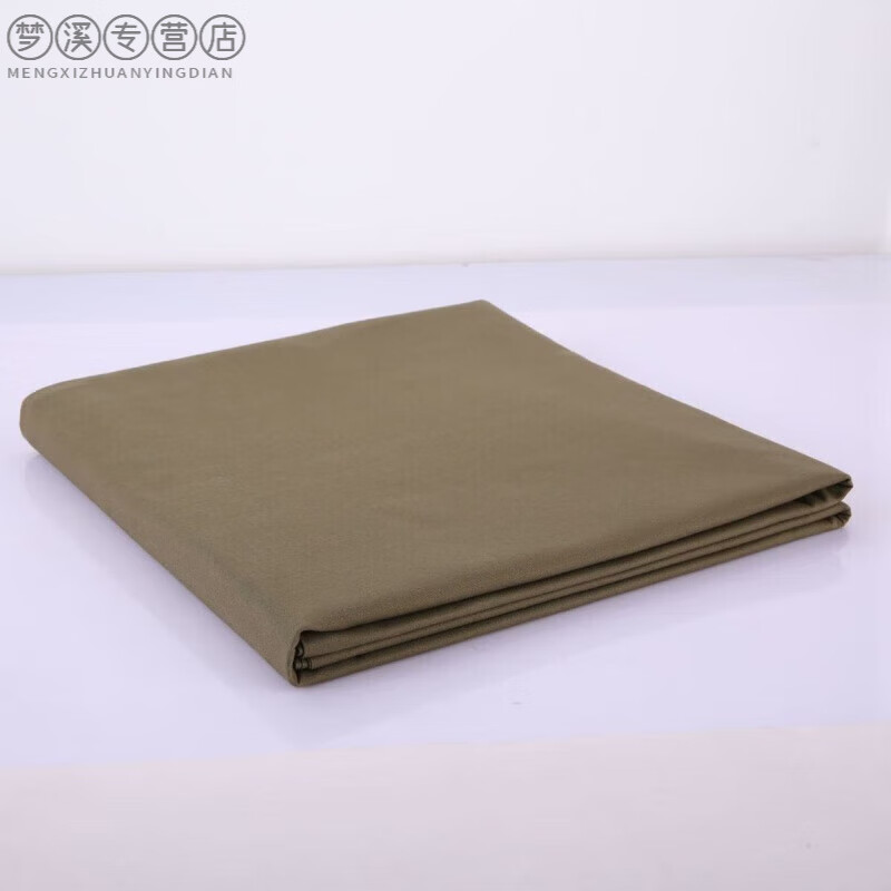单人军绿纯棉被套陆空学生军训军用被罩单位宿舍草绿床单纯棉白床单