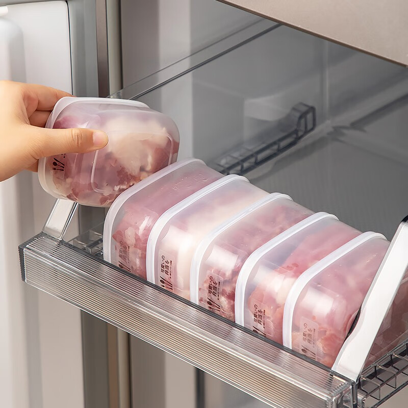 SSEURAT冰箱收纳盒冻肉分格盒子冷冻保鲜盒食物分装盒食品级冰箱专用整理 4个装 透明款使用感如何?
