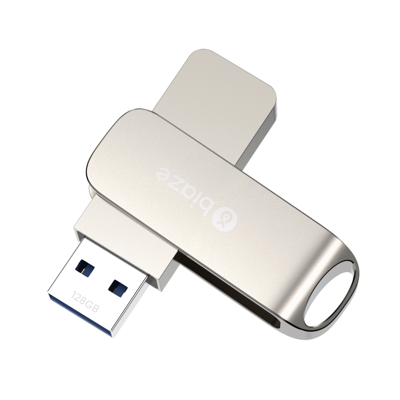 毕亚兹(BIAZE)128GBUSB3.0U盘UP-03银色高速版,最划算的U盘选择