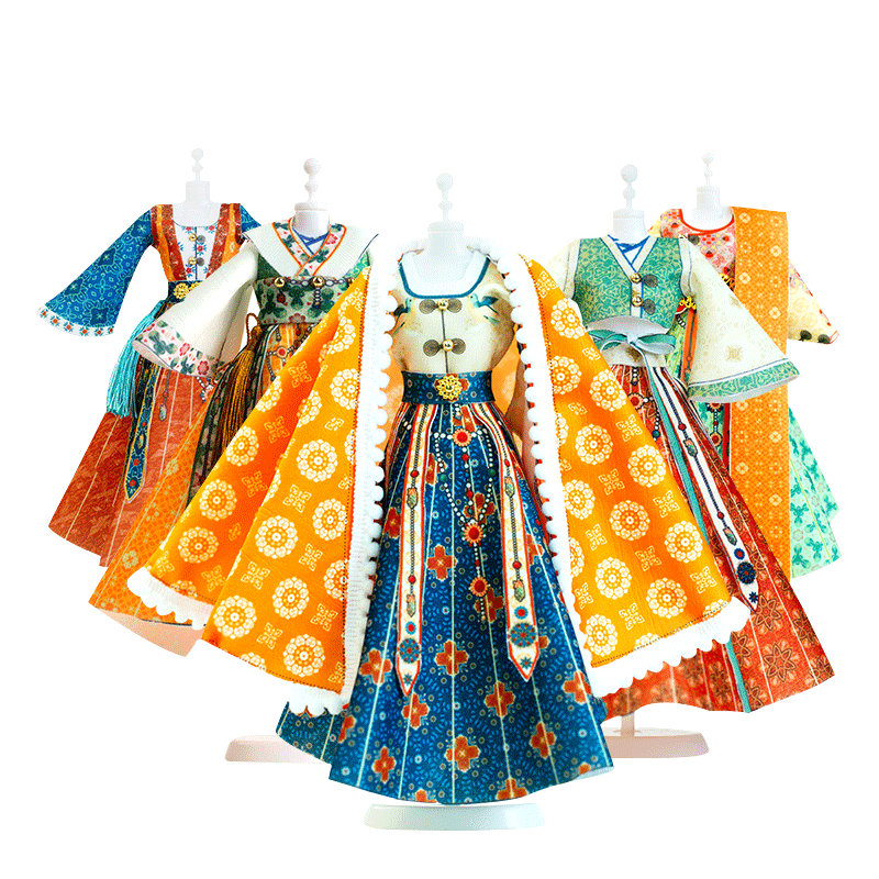 安娜公主娃娃衣服diy古装风格手工制作儿童服装设计女孩儿童玩具生日礼物