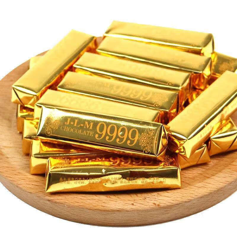 金冠金币巧克力金条金元宝年货蛋糕装饰庆喜零食礼包 金条1斤【约45个