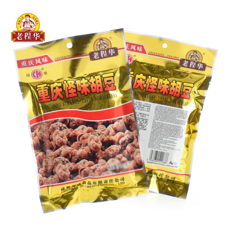 老程华重庆怪味胡豆190g/袋装重庆香辣蚕豆休闲零食 5袋