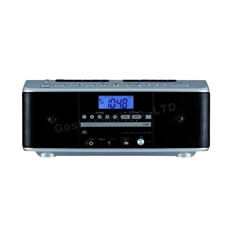 東芝（TOSHIBA）【日本直郵】CD磁帶倉收音機fm調頻 卡帶機收錄機 碟片磁帶轉錄一體機【插電需變壓器】 TY-CDW990-S【2號電池6節】 【插電需變壓器】