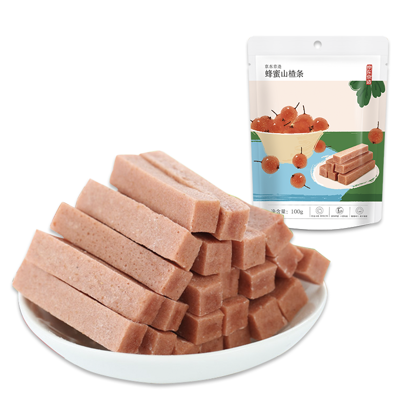 京东京造 蜂蜜山楂条100g 蜜饯果干休闲食品原味山楂条0添加色素儿童零食