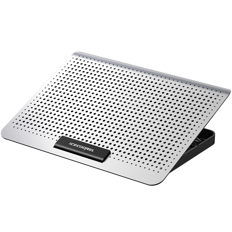 酷睿冰尊（ICE COOREL） 笔记本电脑散热器底座14英寸15.6英寸铝合金增高架游戏本散热器 A18 太空银标准版 铝合金散热面板 59元