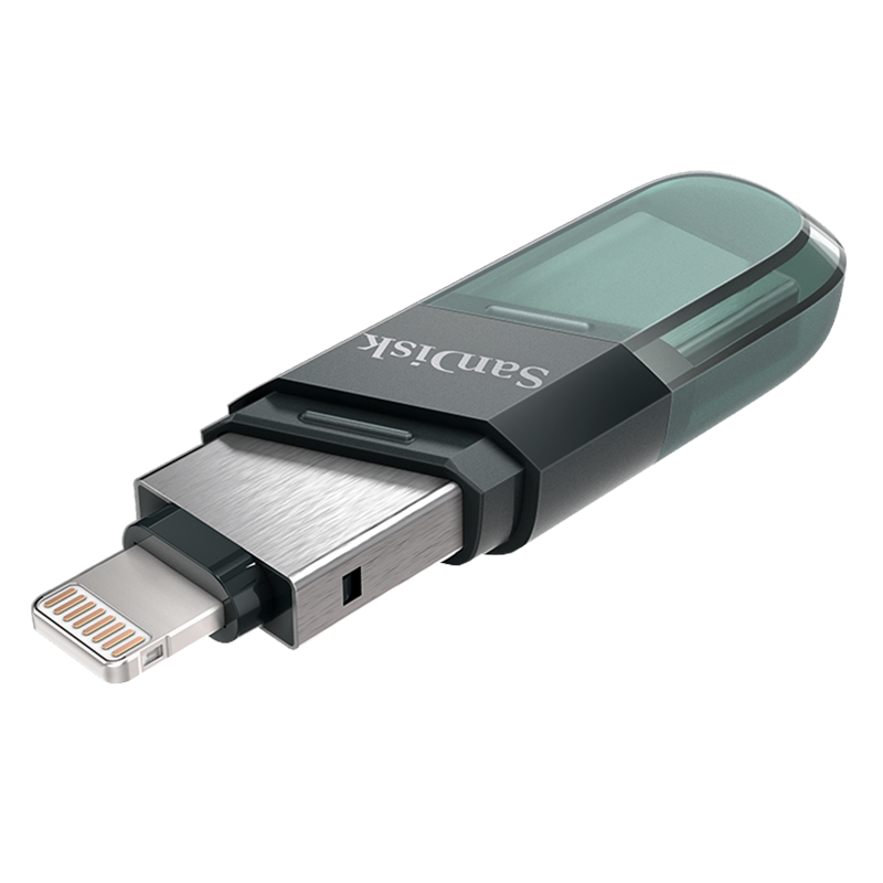 闪迪（SanDisk）128GB Lightning USB3.1 苹果U盘 iXpand欣享豆蔻 黑色 读速90MB/s 苹果MFI认证     199元