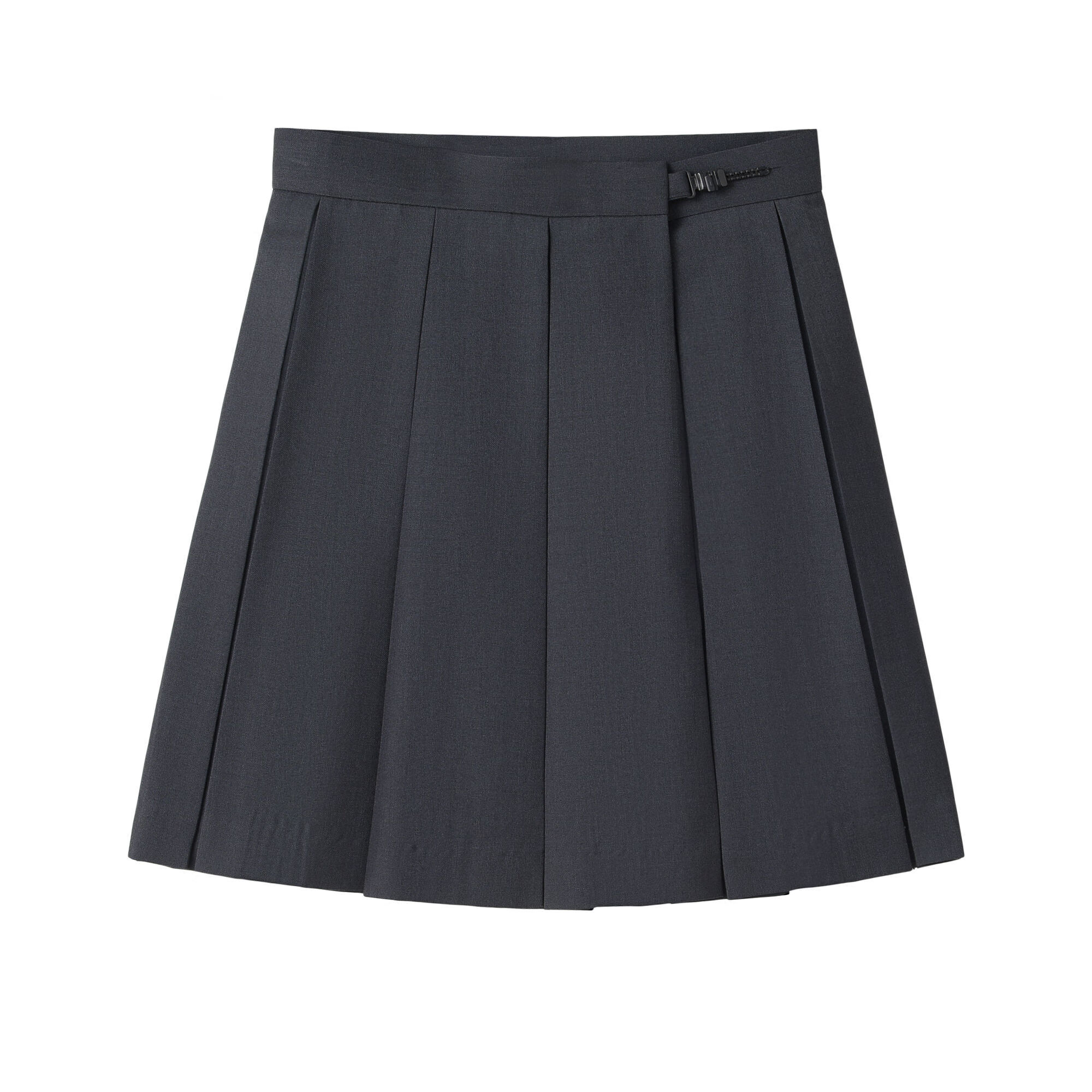 半身裙中长款高腰显瘦a字裙日系不良制服长裙正统学生 深灰十箱褶42cm