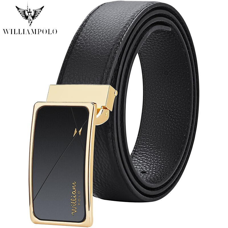 williampolo英皇保罗皮带男士真皮平滑扣头腰带男士休闲百搭皮带男士