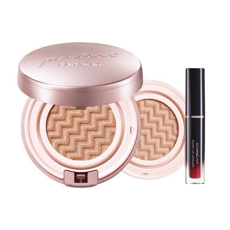 卡姿兰（Carslan）蜗牛气垫bb霜防晒粉底液遮瑕水润不脱妆01雪肌色13.5g*2 新年礼物