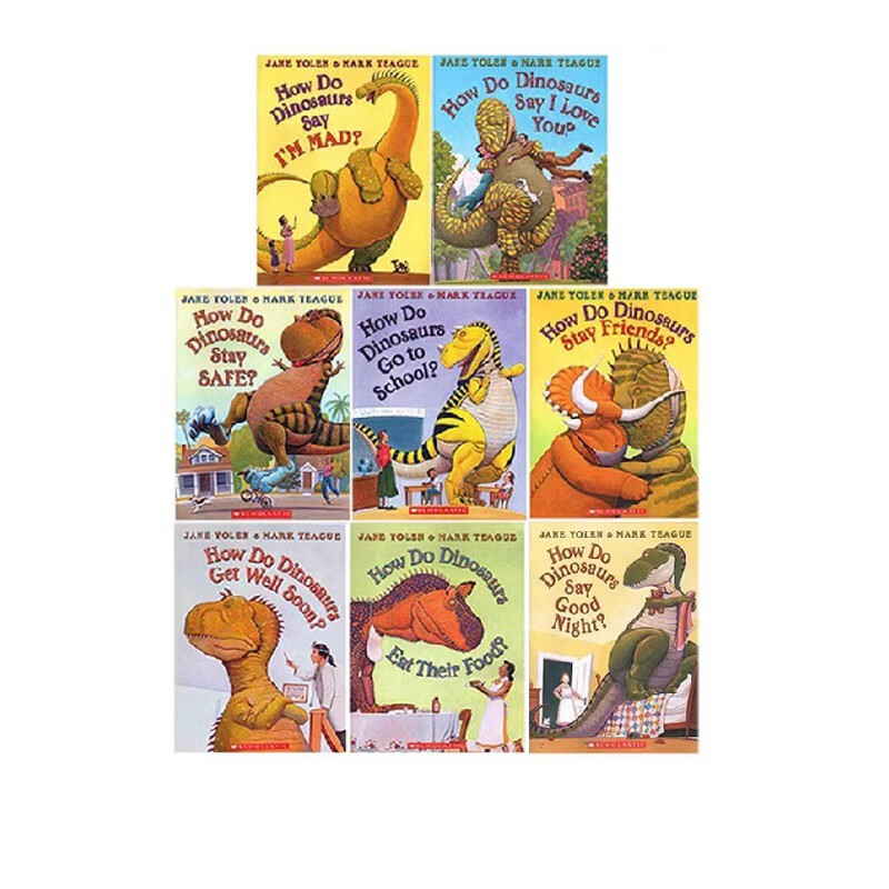 英文原版 How Do Dinosaurs 家有恐龙系列 8册 儿童英语启蒙故事图画书 Scholastic学乐 吴敏兰书单 幼儿早教图画故事书 绿山墙图书