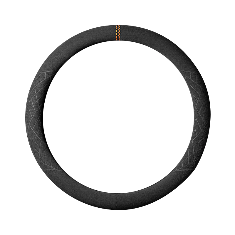 夕多（cicido）Alcantara 翻毛皮汽車方向盤套冬季通用保護(hù)套四季通用適用于D型 