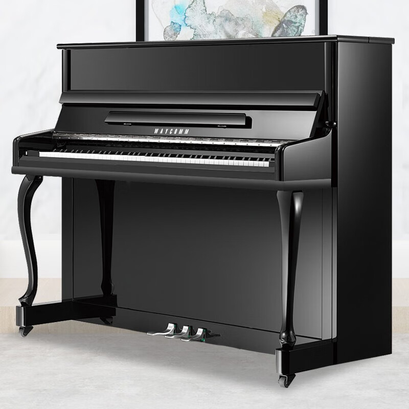 珠江集团威腾钢琴PD118A1德国进口配件门店热销型号立式新款入门家庭教学琴黑色