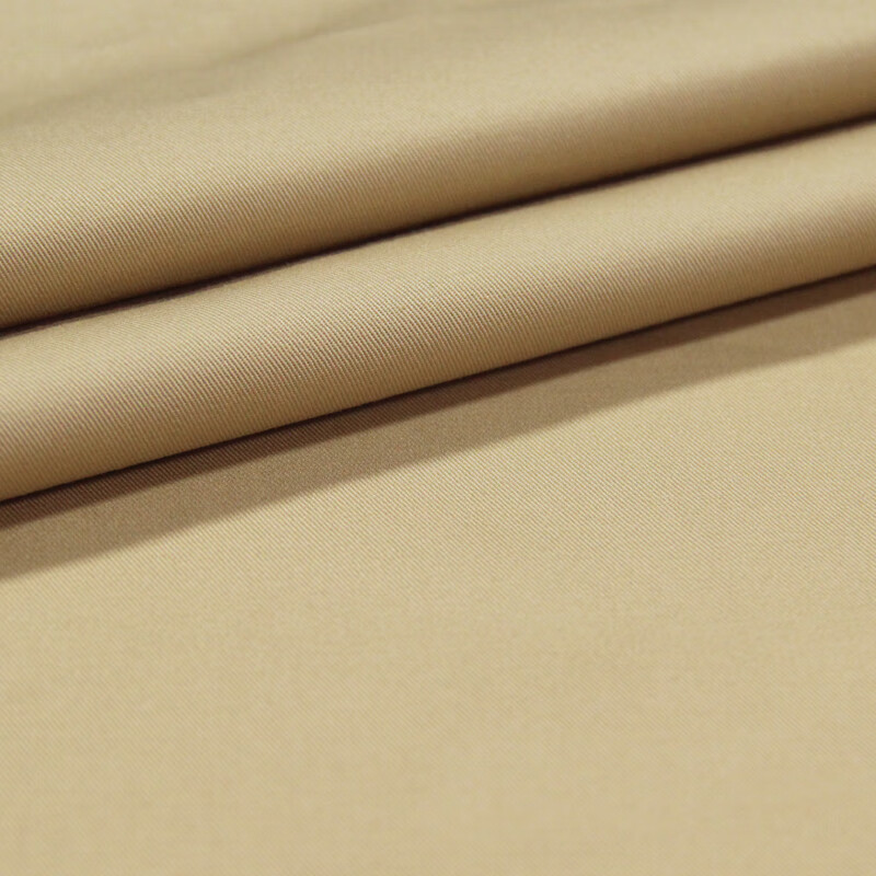 风衣布料面料纯棉春秋款纯色全棉裤子布料派克服夹克服装面料 卡其色