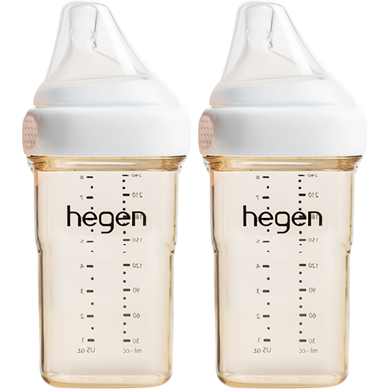 HEGEN海格恩奶瓶0-6個月以上寶寶防脹氣PPSU直飲仿母乳奶瓶雙支裝 【新生優(yōu)選】 150ml 1-3月 （奶瓶雙支裝）