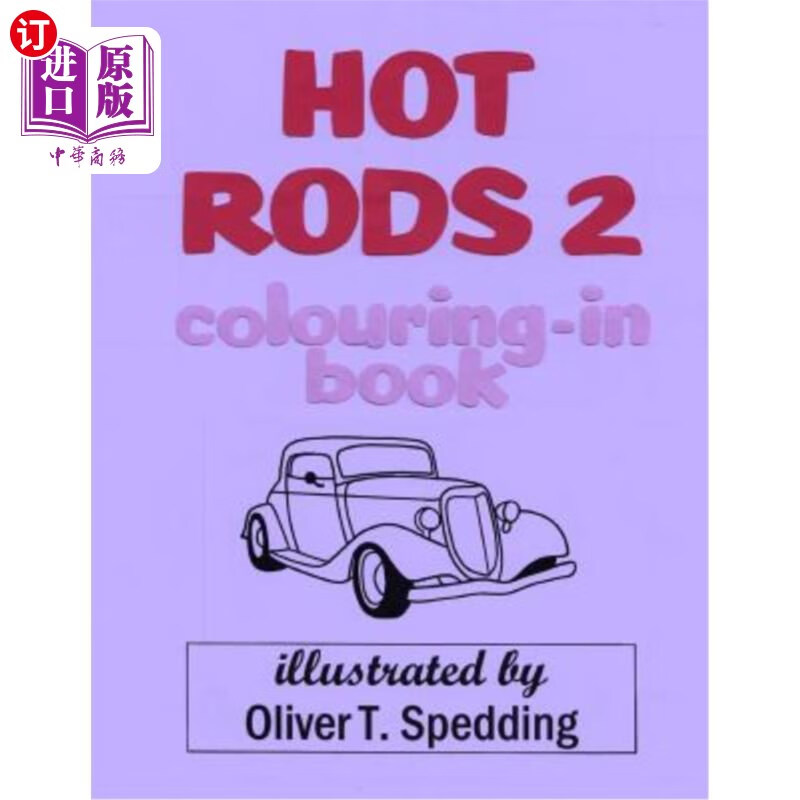 海外直订hot rods 2 colouring-in book 热棒2在书中着色