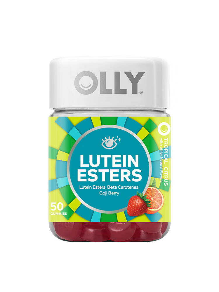 olly叶黄素酯胡萝卜素眼瞳屏水果味50粒装大糖 50粒 糖 50粒