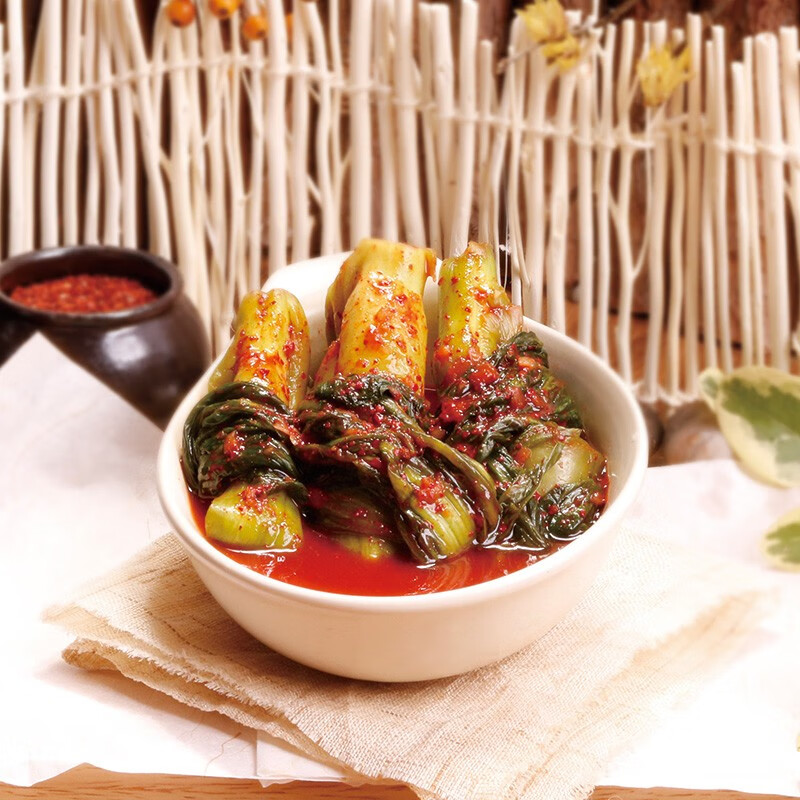 富爸爸芥菜泡菜1kg袋装 韩式传统风味手工腌制雪里红 脆爽下饭菜 酱菜