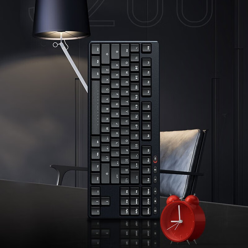 ikbc S200 无线机械键盘2.4G笔记本键盘87键办公游戏机械键盘 黑色红轴