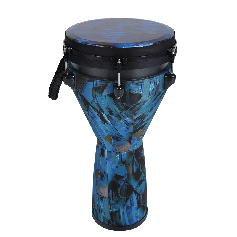 莫森（MOSEN）12英寸专业非洲鼓 碳纤维材料丽江手拍鼓 可调音时尚款 星际蔚蓝