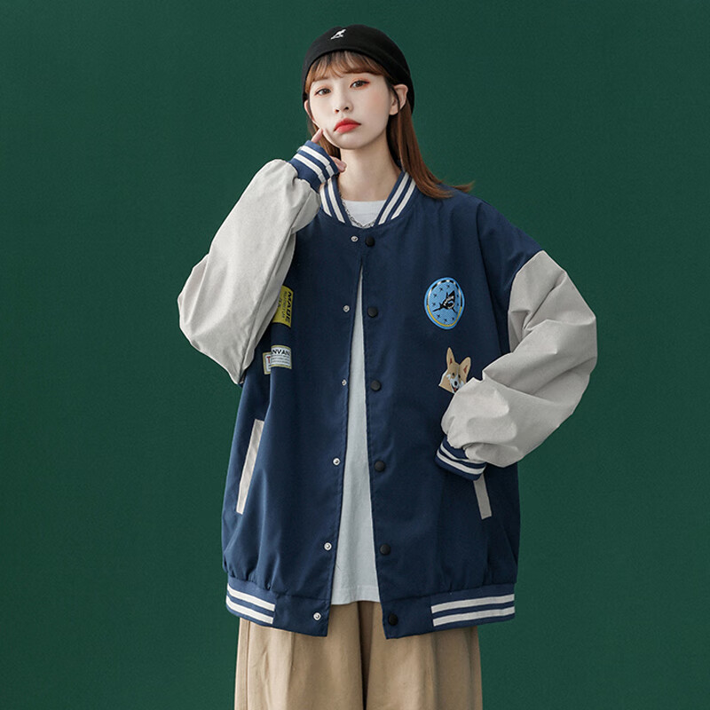 外套女春秋季学生韩版宽松棒球服少女春秋2022新款初中高中学生学院风