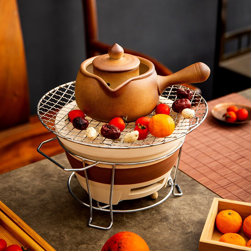 柴烧美人侧把壶 400ml