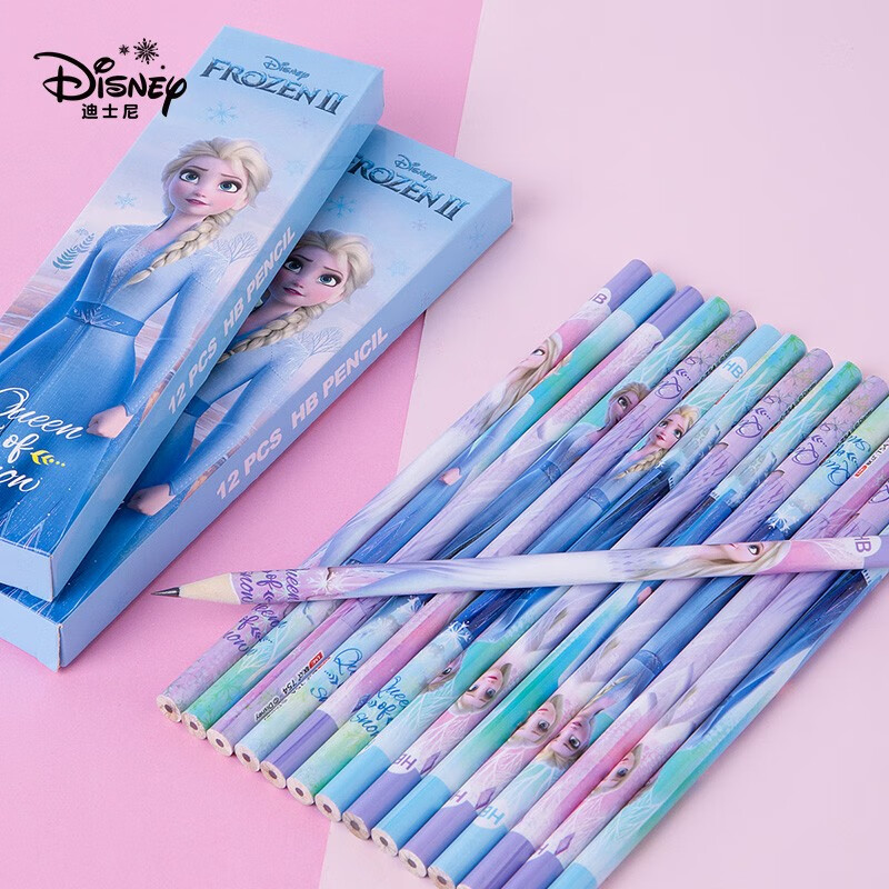 笔类迪士尼Disney文具12支HB原木书写铅笔小学生铅笔写字笔优缺点大全,哪个值得买！
