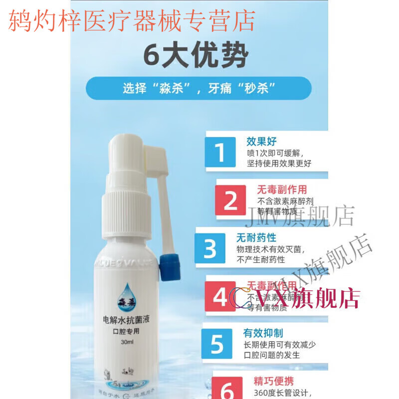 fsyr【官方】淼杀电解水液氧化电位水喷雾剂口腔30ml 30ml  30ml 30ml