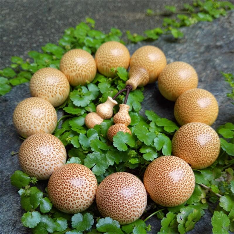 时乾 金丝竹手串108佛珠手链 实心玉竹文玩配饰老料龙血金丝竹念珠