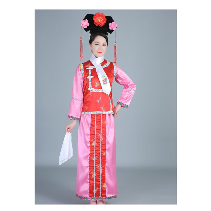 impresswit清朝格格古装衣服宫廷满族还珠格格服装旗服皇后妃子演出服