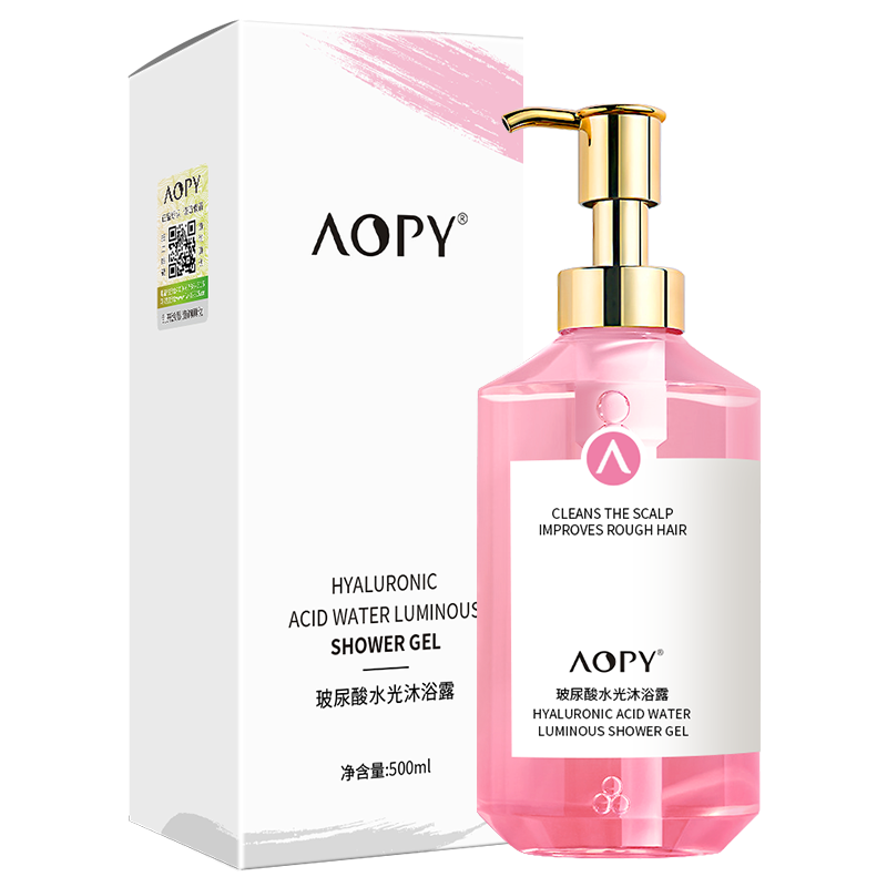 AOPY玻尿酸水光沐浴露500ML 清爽香氛清洁肌肤