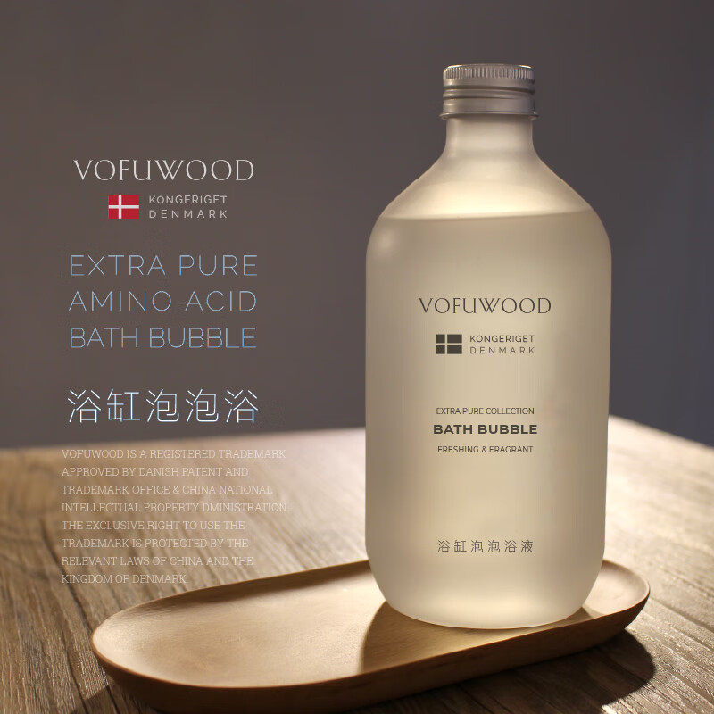 沃夫伍德(VOFUWOOD)浴缸专用泡泡浴液 超多泡泡沐浴液儿童成人浴盆浴盐球泡澡入浴剂 500ml氨基酸泡泡浴 1瓶